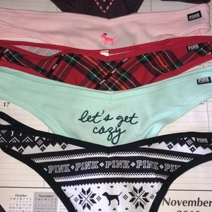 Brand new Pink holiday thongs